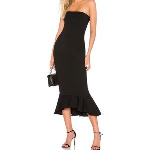 Superdown black strapless dress